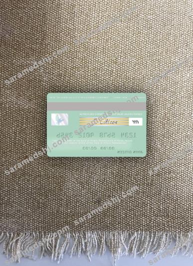 Madagascar Bank of Africa visa debit card photolook back